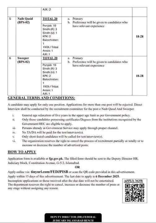 Federal Judiciary Jobs Advertisement